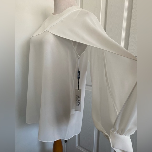 Scapa Lauren Perre Ivory Split Sleeve Blouse - Picture 9 of 12